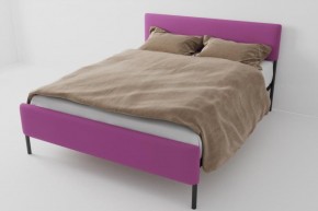 Кровать Стандарт Мини с ортопедическим основанием 800 (велюр розовый) в Урае - uray.ok-mebel.com | фото 1