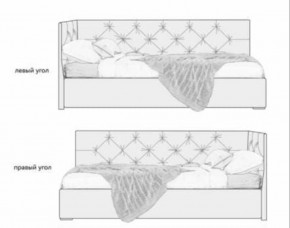 Кровать угловая Лэсли интерьерная +настил ДСП (80х200) в Урае - uray.ok-mebel.com | фото 2
