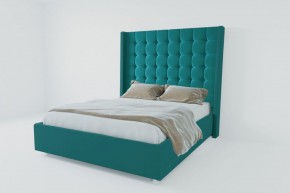 Кровать Венеция ЛЮКС с ПМ 1200 (велюр бирюзовый) в Урае - uray.ok-mebel.com | фото 2
