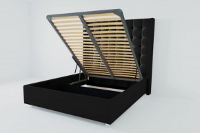 Кровать Венеция ЛЮКС с ПМ 1800 (экокожа кольт ч) в Урае - uray.ok-mebel.com | фото 2