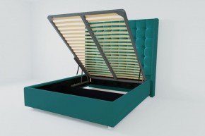 Кровать Венеция ЛЮКС с ПМ 800 (велюр бирюзовый) в Урае - uray.ok-mebel.com | фото