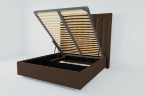 Кровать Венеция ЛЮКС с ПМ 900 (экокожа коричневая) в Урае - uray.ok-mebel.com | фото 2