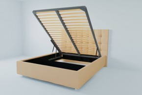 Кровать Венеция с ПМ 800 (экокожа бежевая) в Урае - uray.ok-mebel.com | фото