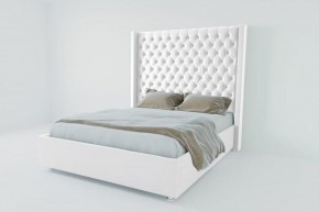 Кровать Версаль ЛЮКС без основания 1200 (экокожа белая) в Урае - uray.ok-mebel.com | фото