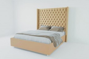 Кровать Версаль ЛЮКС без основания 2000 (экокожа бежевая) в Урае - uray.ok-mebel.com | фото