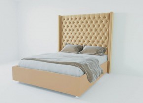 Кровать Версаль ЛЮКС с ПМ 800 (экокожа бежевая) в Урае - uray.ok-mebel.com | фото