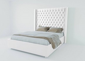 Кровать Версаль ЛЮКС с ПМ 800 (экокожа белая) в Урае - uray.ok-mebel.com | фото