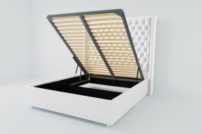 Кровать Версаль ЛЮКС с ПМ 900 (экокожа белая) в Урае - uray.ok-mebel.com | фото 2