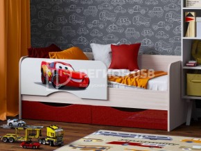Кровать Юниор-12 с фотопеч. "Тачки" в Урае - uray.ok-mebel.com | фото