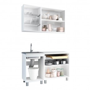 Кухня Айсбери 1.2 м (Белый/Дуб Сонома) в Урае - uray.ok-mebel.com | фото 2
