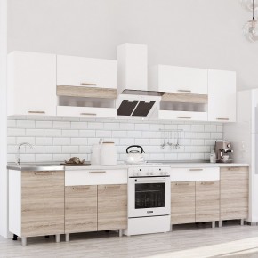 Кухня Айсбери 2.4 м (Белый/Дуб Сонома) в Урае - uray.ok-mebel.com | фото