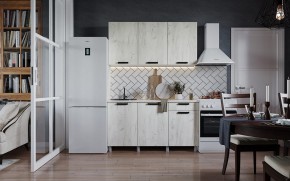 Кухня ДИОР 1500 (Белый/Дуб Крафт белый) в Урае - uray.ok-mebel.com | фото