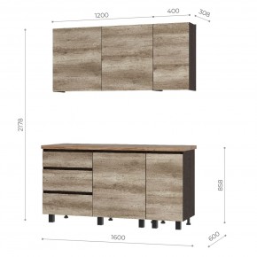 Кухня Энигма 1.6 м (венге/дуб каньон) в Урае - uray.ok-mebel.com | фото 5