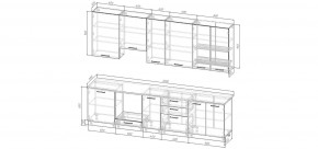 Кухонный гарнитур Белый Глянец 3000 h950 (Стол. 26мм) в Урае - uray.ok-mebel.com | фото 2