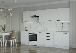Кухонный гарнитур Белый Глянец 3000 (Стол. 38мм) в Урае - uray.ok-mebel.com | фото