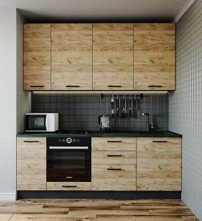 Кухонный гарнитур Крафт 2200 (Стол. 38мм) в Урае - uray.ok-mebel.com | фото