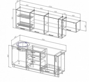 Кухонный гарнитур Лофт 2550 (Стол. 26мм) в Урае - uray.ok-mebel.com | фото 2