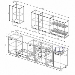 Кухонный гарнитур Лофт 2800 (Стол. 26мм) в Урае - uray.ok-mebel.com | фото 2
