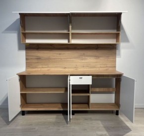 Кухонный гарнитур «Монако» 2.0 м Серия 2 МДФ с фрезеровкой (Дуб Золотой/Графит) в Урае - uray.ok-mebel.com | фото 7