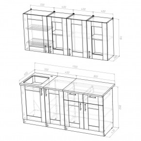 Кухня Симона Демо 1700 (Венга/Дуб Сонома) в Урае - uray.ok-mebel.com | фото 2