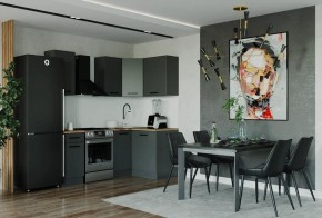 Кухонный гарнитур угловой Антрацит 2000х1200 (Стол. 38мм) в Урае - uray.ok-mebel.com | фото