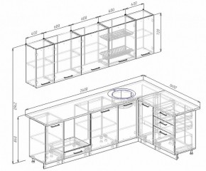 Кухонный гарнитур угловой Графика 2600х1600 (Стол. 26мм) в Урае - uray.ok-mebel.com | фото 2