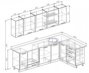 Кухонный гарнитур угловой Жемчуг 2600х1600 (Стол. 26мм) в Урае - uray.ok-mebel.com | фото 2