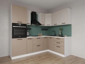 Кухонный гарнитур угловой Каппучино 2400*1600 (Стол. 26мм) в Урае - uray.ok-mebel.com | фото