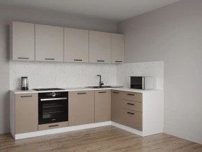 Кухонный гарнитур угловой Каппучино 2600*1600 (Стол. 26мм) в Урае - uray.ok-mebel.com | фото