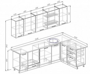 Кухонный гарнитур угловой Руанда 2600х1600 (Стол. 38мм) в Урае - uray.ok-mebel.com | фото 2