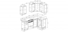 Кухонный гарнитур угловой Санторини 2000*1200 (Стол. 26мм) в Урае - uray.ok-mebel.com | фото 2