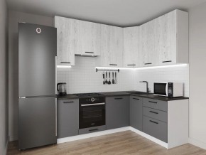 Кухонный гарнитур угловой Санторини 2200*1600 h950 (Стол. 26мм) в Урае - uray.ok-mebel.com | фото