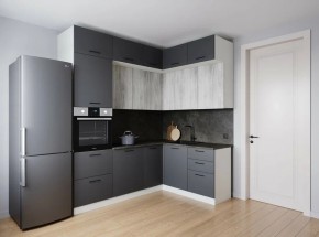 Кухонный гарнитур угловой Санторини 2200*1700 (Стол. 26мм) в Урае - uray.ok-mebel.com | фото