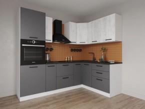 Кухонный гарнитур угловой Санторини 2400*1600 (Стол. 26мм) в Урае - uray.ok-mebel.com | фото