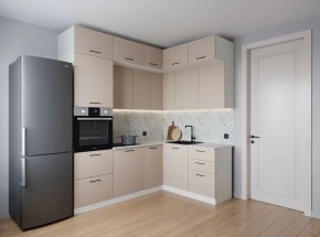Кухонный гарнитур угловой Шампань 2200*1700 (Стол. 38мм) в Урае - uray.ok-mebel.com | фото