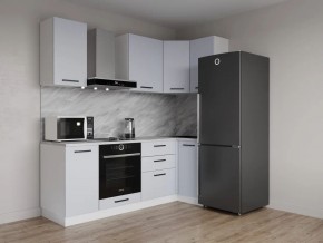 Кухонный гарнитур угловой Смоки 2200*1000 (Стол. 38 мм) в Урае - uray.ok-mebel.com | фото
