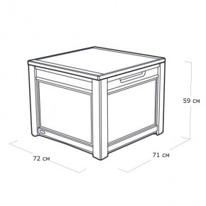 Квадратный сундук Cube Rattan 208 л в Урае - uray.ok-mebel.com | фото 4