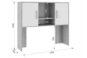 ЛАЙТ 2 Надстройка стола компьютерного (1200) в Урае - uray.ok-mebel.com | фото 2