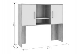 ЛАЙТ 2 Надстройка стола компьютерного (1200) в Урае - uray.ok-mebel.com | фото 3