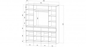 ЛЕНОРА Спальный гарнитур (модульный) графит в Урае - uray.ok-mebel.com | фото 9