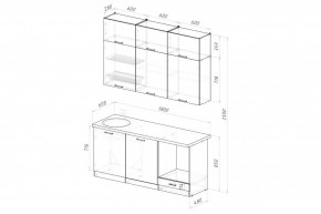 ЛИОРА Кухонный гарнитур Макси 2 (1800 мм) ПМ в Урае - uray.ok-mebel.com | фото 2