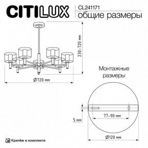 Люстра на штанге Citilux ELAN CL241171 в Урае - uray.ok-mebel.com | фото 12