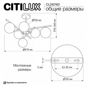 Люстра на штанге Citilux RONNY CL242163 в Урае - uray.ok-mebel.com | фото 12