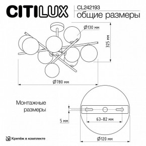 Люстра на штанге Citilux Ronny CL242193 в Урае - uray.ok-mebel.com | фото 8