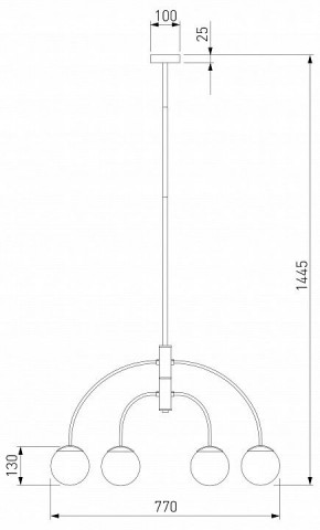 Люстра на штанге Eurosvet Cenacolo 30179/4 черный в Урае - uray.ok-mebel.com | фото 3