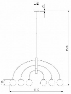 Люстра на штанге Eurosvet Cenacolo 30179/6 черный в Урае - uray.ok-mebel.com | фото 3