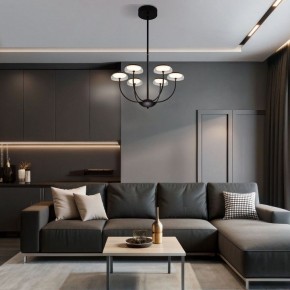 Люстра на штанге Eurosvet Fungo 50388 LED черный в Урае - uray.ok-mebel.com | фото 3