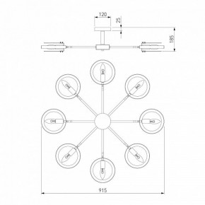 Люстра на штанге Eurosvet Gallo 70121/8 черный в Урае - uray.ok-mebel.com | фото 3