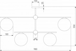 Люстра на штанге Eurosvet Marbella 60147/6 латунь в Урае - uray.ok-mebel.com | фото 4