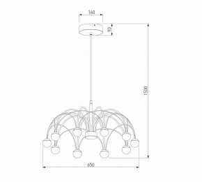 Люстра на штанге Eurosvet Ragno 90030/10 LED золото в Урае - uray.ok-mebel.com | фото 5